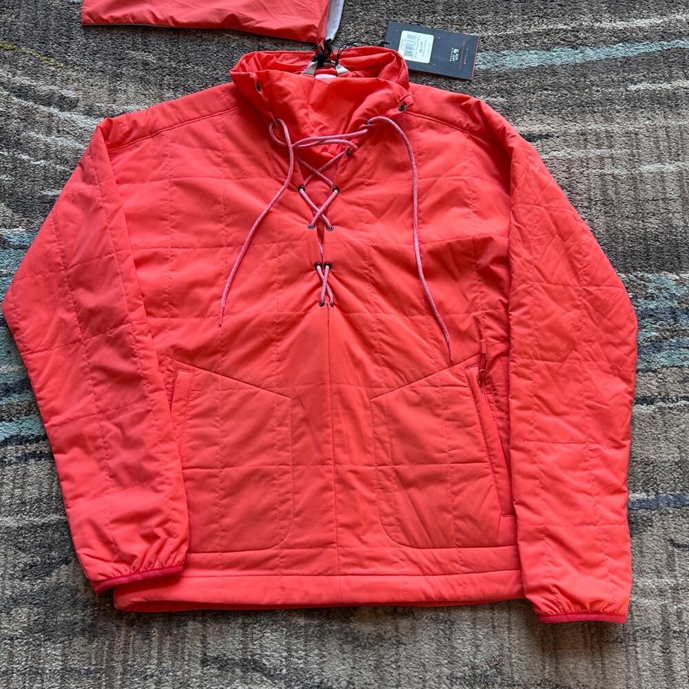 NWT Women's Mountain Hardwear Orange Escape Insulated Light Pullover Jacket XS - Picture 2 of 9